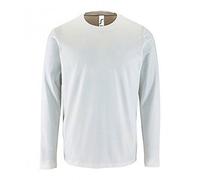 Sols Herren T-Shirt Imperial, langärmlig (M) (Weiß)