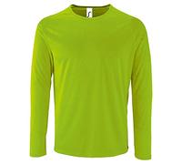 SOLS Herren T-Shirt Mens Long-Sleeve Sports Sporty 02071 Neon Green XXL
