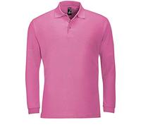 Sols Herren Winter II Pique Langarm-Shirt/Polo-Shirt, Langarm (L) (Flash Pink)