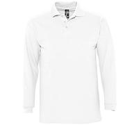 Sols Herren Winter II Pique Langarm-Shirt/Polo-Shirt, Langarm (XL) (Weiß)