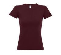SOLS Imperial Damen T-Shirt, Kurzarm, Rundhalsausschnitt (Burgunder) S