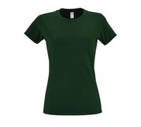 SOLS Imperial Damen T-Shirt, Kurzarm, Rundhalsausschnitt (Flaschengrün) L