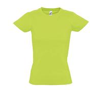Sols Imperial Damen T-Shirt, Kurzarm, Rundhalsausschnitt (L) (Apfelgrün)