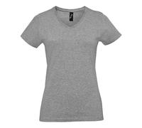 SOLS - "Imperial" T-Shirt V-Ausschnitt für Damen (Grau meliert) S