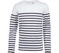 SOLS Kinder T-Shirt langarm gestreift 03101 white/navy 6 Jahre (106/116)