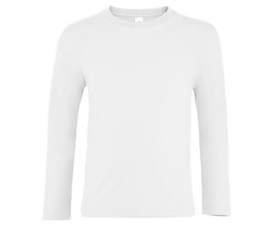 SOL'S Langärmeliges Kinder T-Shirt Imperial - Weiß | 6 Jahre