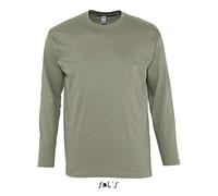 Sols Langarm T-Shirt Monarch, Khaki, L