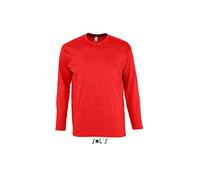 Sols Langarm T-Shirt Monarch, Red, L