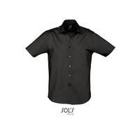 SOLS - Men´s Stretch-Shirt Broadway Short Sleeve Black - Gr. - 3XL