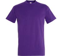 SOLS Mens Imperial Heavyweight Short Sleeve T-Shirt (dunkelviolett) L