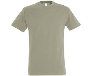 SOLS Mens Imperial Heavyweight Short Sleeve T-Shirt (Khaki) L