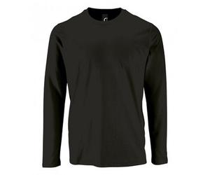 SOLS Mens Imperial Long Sleeve T-Shirt (Tiefschwarz) S