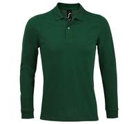 SOLS Mens Perfect Langarm-Piqu-Poloshirt (flaschengrün) M