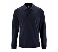 SOLS Mens Perfect Langarm-Pique-Poloshirt (French Navy) L