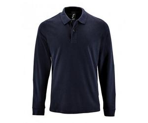 SOLS Mens Perfect Langarm-Pique-Poloshirt (French Navy) S