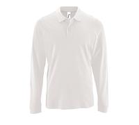 SOLS Mens Perfect Langarm-Pique-Poloshirt (Weiß) L