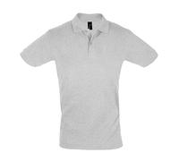 SOLS Mens Perfect Pique Kurzarm-Poloshirt (Grau meliert) XL
