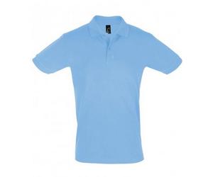 SOLS Mens Perfect Pique Kurzarm-Poloshirt (Himmelblau) XL