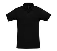 SOLS Mens Perfect Pique Kurzarm-Poloshirt (Schwarz) L
