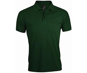 SOLs Mens Prime Pique Plain Kurzarm-Poloshirt (flaschengrün) 2XL