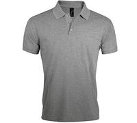 SOLs Mens Prime Pique Plain Kurzarm-Poloshirt (Grau meliert) 2XL