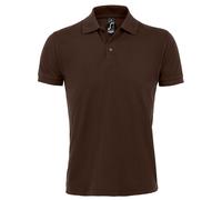 SOLs Mens Prime Pique Plain Short Sleeve Polo Shirt (Schokolade) 5XL
