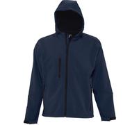 SOLS Mens Replay Hooded Soft Shell Jacket (atmungsaktiv, winddicht und wasserabweisend) (French Navy) 2XL