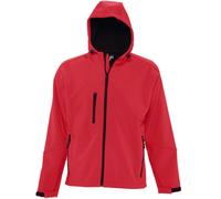 SOLS Mens Replay Hooded Soft Shell Jacket (atmungsaktiv, winddicht und wasserabweisend) (Pepper Red) 2XL