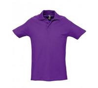SOLS Mens Spring II Kurzarm-Poloshirt in schwerer Ausführung (dunkelviolett) 2XL