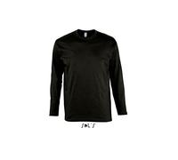 Sols - Monarch - Herren T-Shirt Langarm , Deep black , S