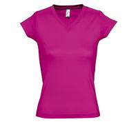 SOLS Moon Damen T-Shirt, Kurzarm, V-Ausschnitt