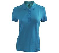 SOLS Womens/Ladies Passion Pique Short Sleeve Polo Shirt (Aqua) XL