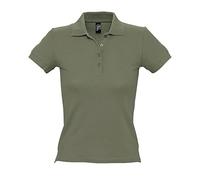 Sols People Damen Polo-Shirt, Kurzarm (Large) (Khaki)