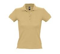 SOLS - PEOPLE Kurzärmeliges Polo-Shirt - Damen (Beige) M