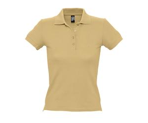 SOLS - PEOPLE Kurzärmeliges Polo-Shirt - Damen (Beige) M