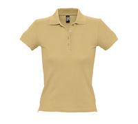 SOLS - PEOPLE Kurzärmeliges Polo-Shirt - Damen (Beige) S