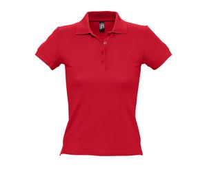 SOLS - PEOPLE Kurzärmeliges Polo-Shirt - Damen (Rot) L