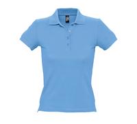 SOLS - PEOPLE Kurzarm Polo-Shirt - Damen (Hellblau) S