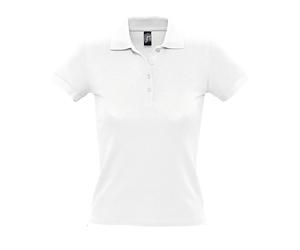 SOLS - PEOPLE Kurzarm Polo-Shirt - Damen (Weiß) S