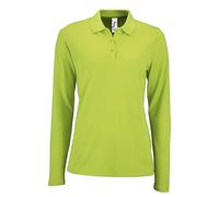 SOLS - "Perfect" Poloshirt für Damen Langärmlig (Apfelgrün) XL