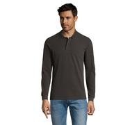 SOLS - "Perfect" Poloshirt für Herren Langärmlig (Dunkelgraue Melange) L
