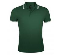 SOLS - Polo manches courtes PASADENA - Homme (Vert forêt/blanc) L