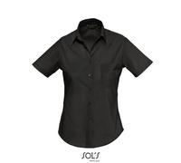 SOLS - Popeline-Blouse Escape Short Sleeve Black - Gr. - M