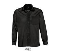 SOLS - Popeline-Shirt Baltimore Long Sleeve Black - Gr. - 4XL