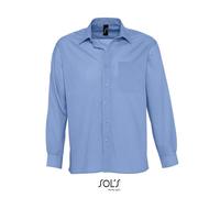 SOLS Herren Popeline-Shirt Baltimore langarm Hemd 16040 middle blue M