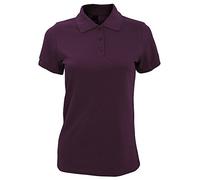 Sols Prime Damen Pique Polo-Shirt, Kurzarm (XL) (Burgunder)