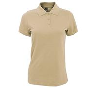 Sols Prime Damen Pique Polo-Shirt, Kurzarm (XL) (Sand)