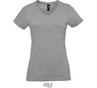SOLS Schweres Damen V-Ausschnitt T-Shirt 02941 grey melange XL