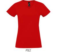 SOLS Schweres Damen V-Ausschnitt T-Shirt 02941 red XXL
