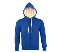 SOLS Sherpa Unisex Sweatshirt mit Kapuze und Reißverschluss (Königsblau) XL